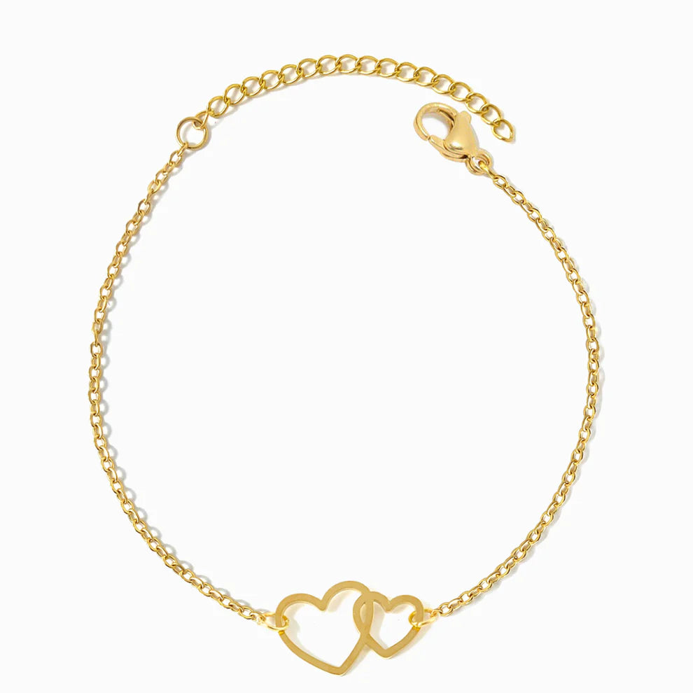 Pulseira dois corações