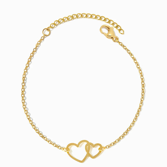 Pulseira dois corações